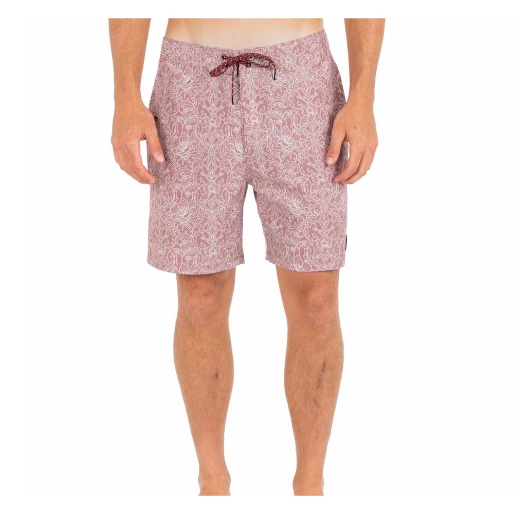 Hurley Phantom Eco Classic Slub Zip 18" Boardshorts Phantom Rose Combo 34W NWT